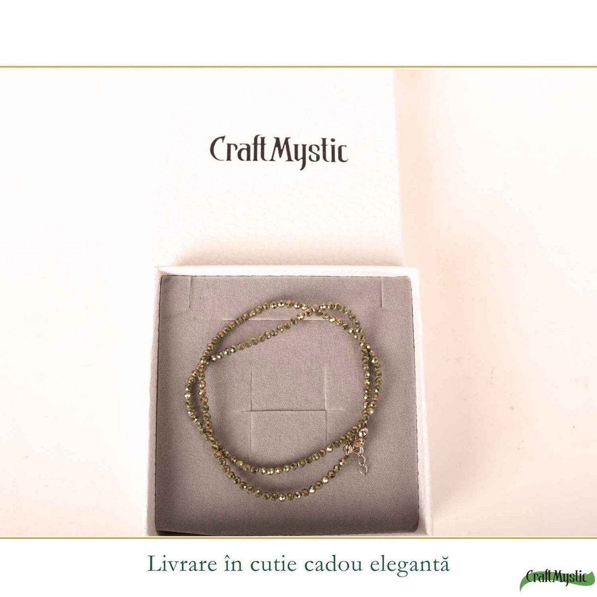Colier argint 925 cu Pirita margele fatetate – Prosperitate si incredere