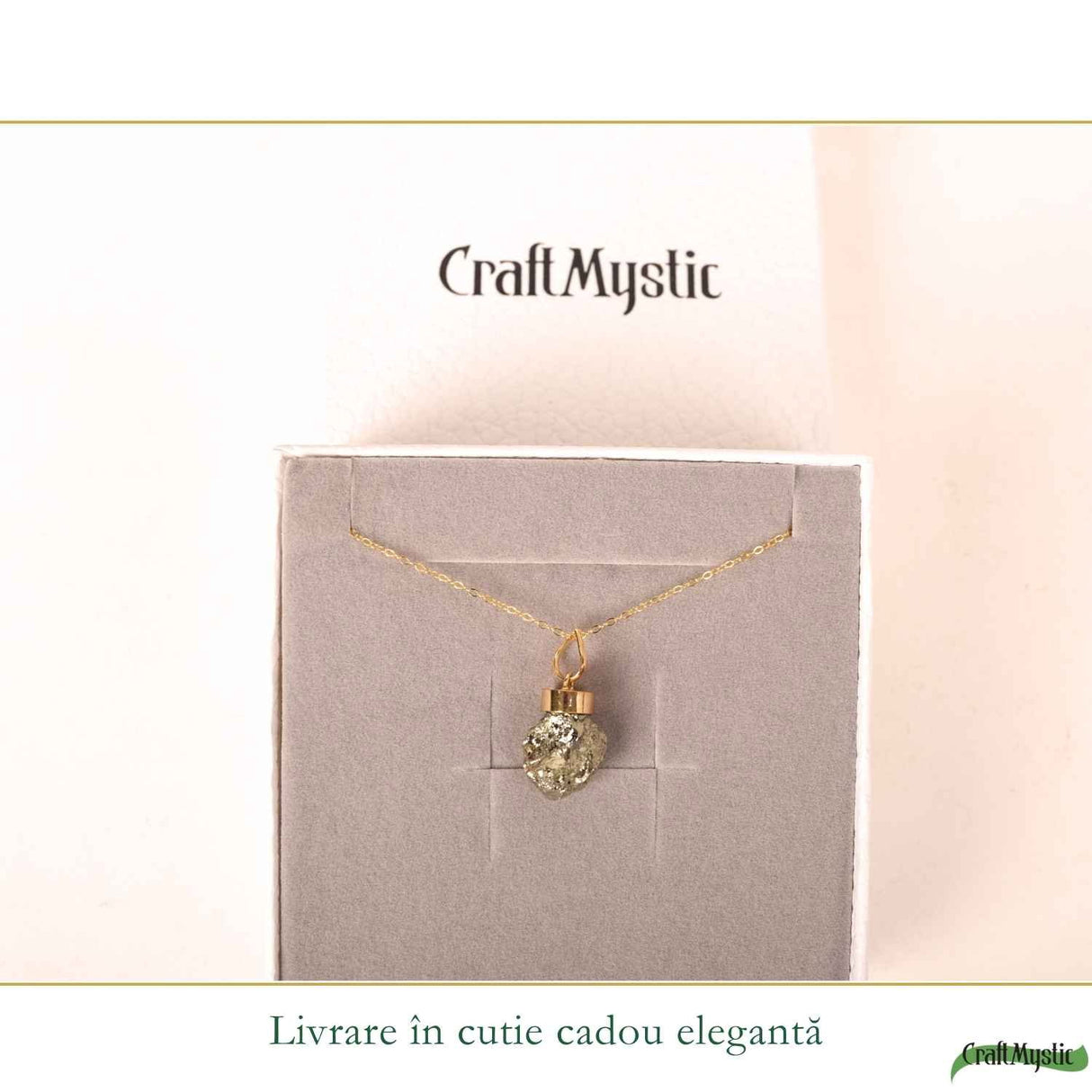 Colier argint 925 cu Pirita neuniform – Prosperitate si incredere