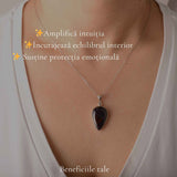 Colier Argint 925 cu Sugilit Lacrima – Protectie Emotionala si Echilibru Spiritual