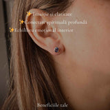 Cercei Argint 925 cu Tanzanit Fatetat Oval – Intuitie si Eleganta Feminina