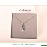 Colier argint 925 cu Topaz Albastru si Apatit – Claritate si comunicare