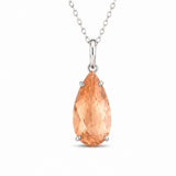 Colier Argint 925 cu Topaz Imperial Lacrima – Abundenta si incredere in Tine