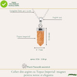 Colier Argint 925 cu Topaz Imperial Varf – Claritate si incredere Interioara