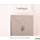 Colier Argint 925 cu Kianit Verde Fatetat – Echilibru si Claritate Interioara