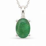 Colier Argint 925 cu Kianit Verde Fatetat – Echilibru si Claritate Interioara