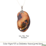 Colier argint 925 cu pandantiv oval si chihlimbar natural - Energie solara si eleganta