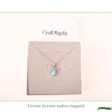 Colier argint 925 cu Turcoaz lacrima – calm si echilibru emotional