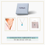 Colier din argint 925 cu turcoaz de arizona gr 8.16