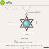 Colier argint 925 cu Turcoaz stea – inspiratie si protectie zilnica