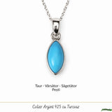 Colier argint 925 cu Turcoaz delicat – calm si echilibru feminin