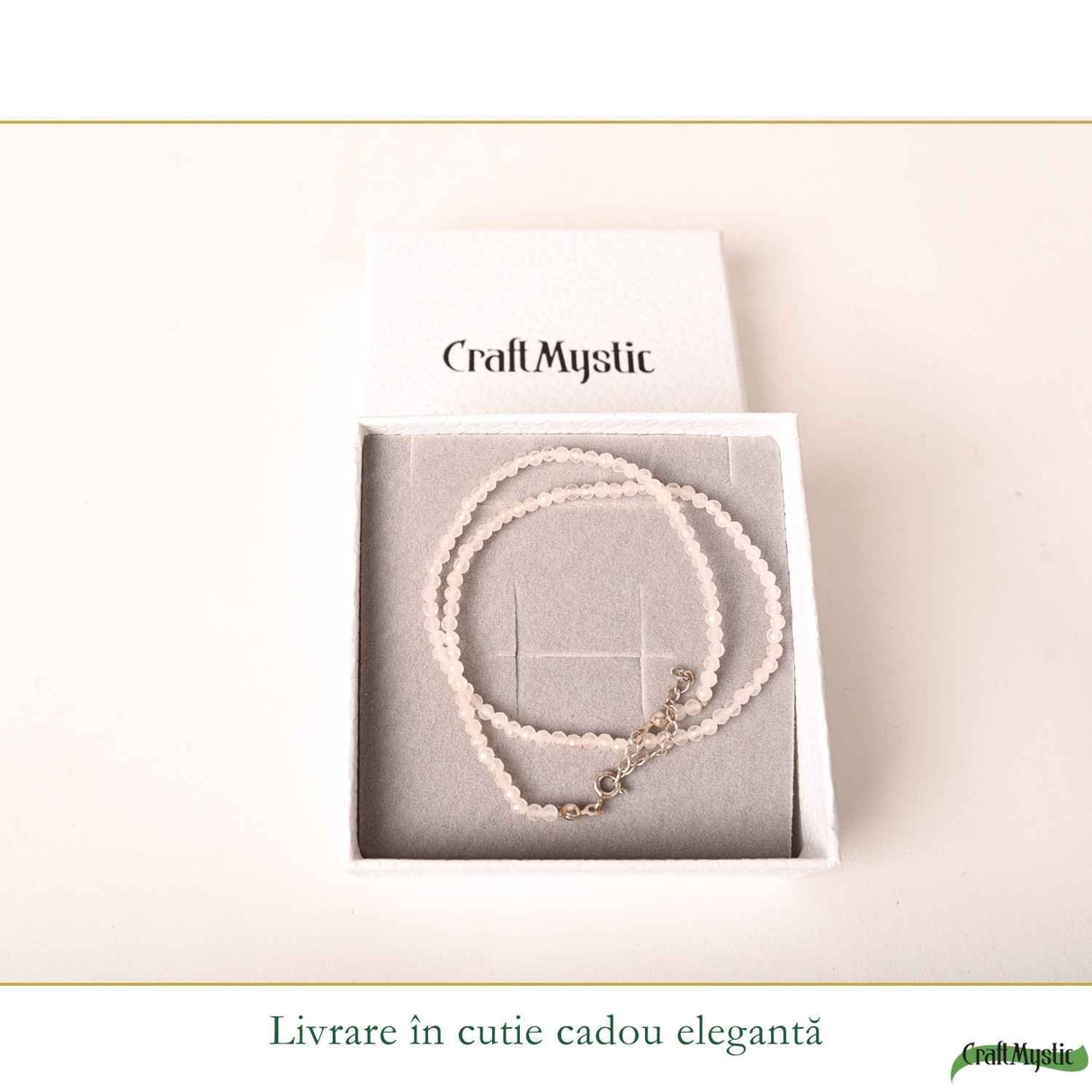 Choker argint 925 cuart roz – iubire de sine si echilibru emotional