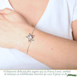 Bratara Argint 925 cu Piatra Lunii Stea – Intuitie si Echilibru Feminin