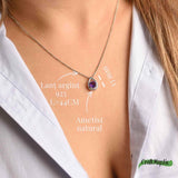 Colier argint 925 cu ametist - Calm si protectie spirituala