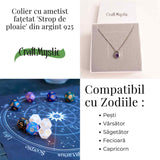 Colier argint 925 cu ametist - Calm si protectie spirituala