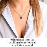Colier argint 925 cu ametist - Calm si protectie spirituala