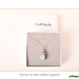 Colier Argint 925 cu Acvamarin Brut Natural – Claritate si Calm Interior