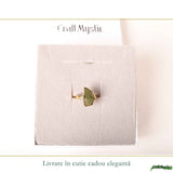 Inel moldavit brut neuniform placat cu aur de18K , M5/49 – transformare si claritate interioara