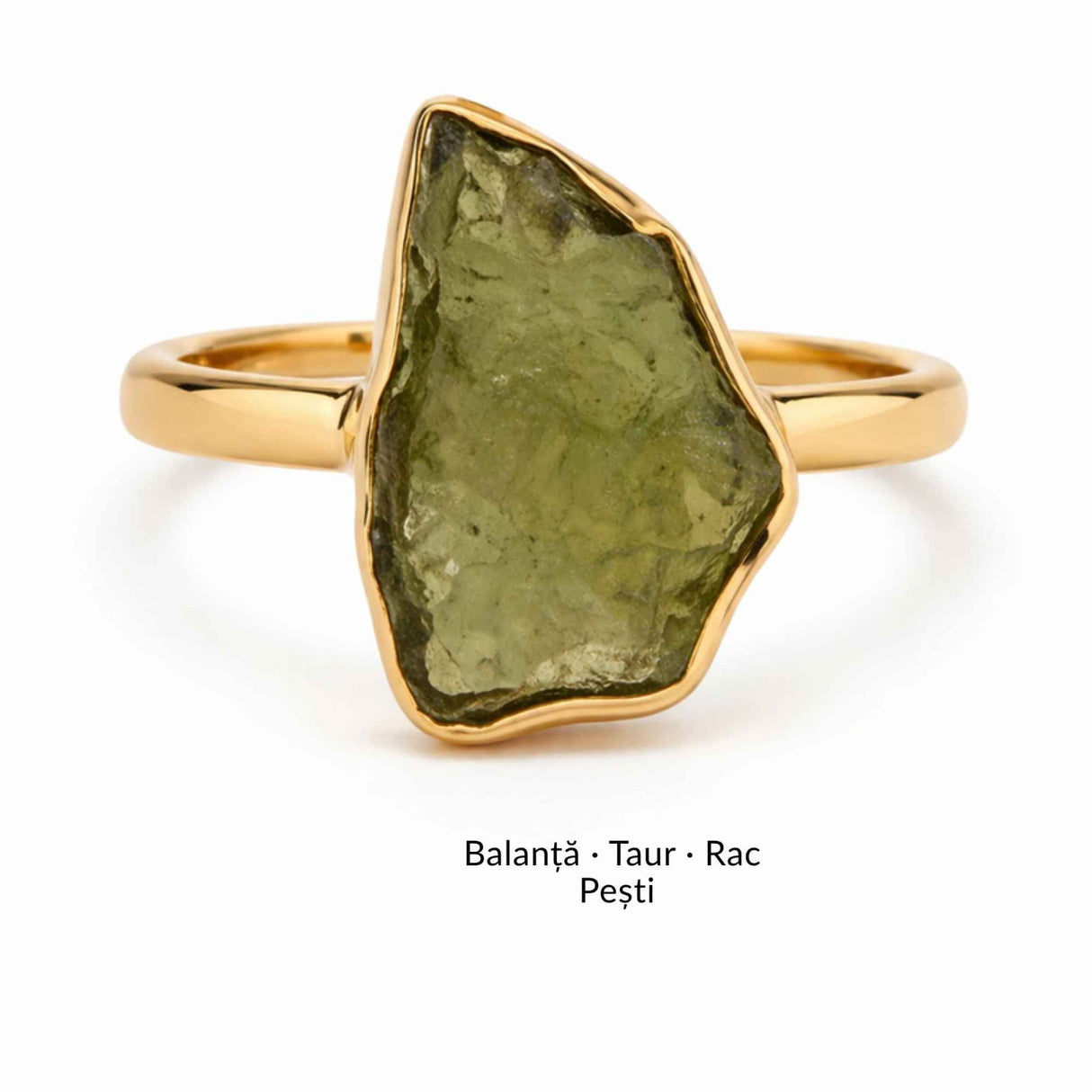 Inel moldavit brut neuniform placat cu aur de18K , M5/49 – transformare si claritate interioara