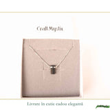 Colier Argint 925 cu Turmalina Neagra Bruta – Protectie si Ancorare Zilnica
