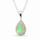 Colier Argint 925 cu Opal Etiopian Lacrima – Intuitie si Echilibru Emotional
