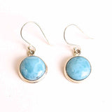 Cercei Argint 925 cu Larimar Rotund - Armonie si Linstire Interioara