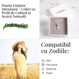 Poarta linistea interioara - Colier cu perla de cultura si scoica naturala