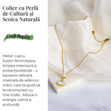Poarta linistea interioara - Colier cu perla de cultura si scoica naturala