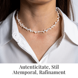 Colier choker cu perle design baroc - Eleganta naturala, mereu la moda
