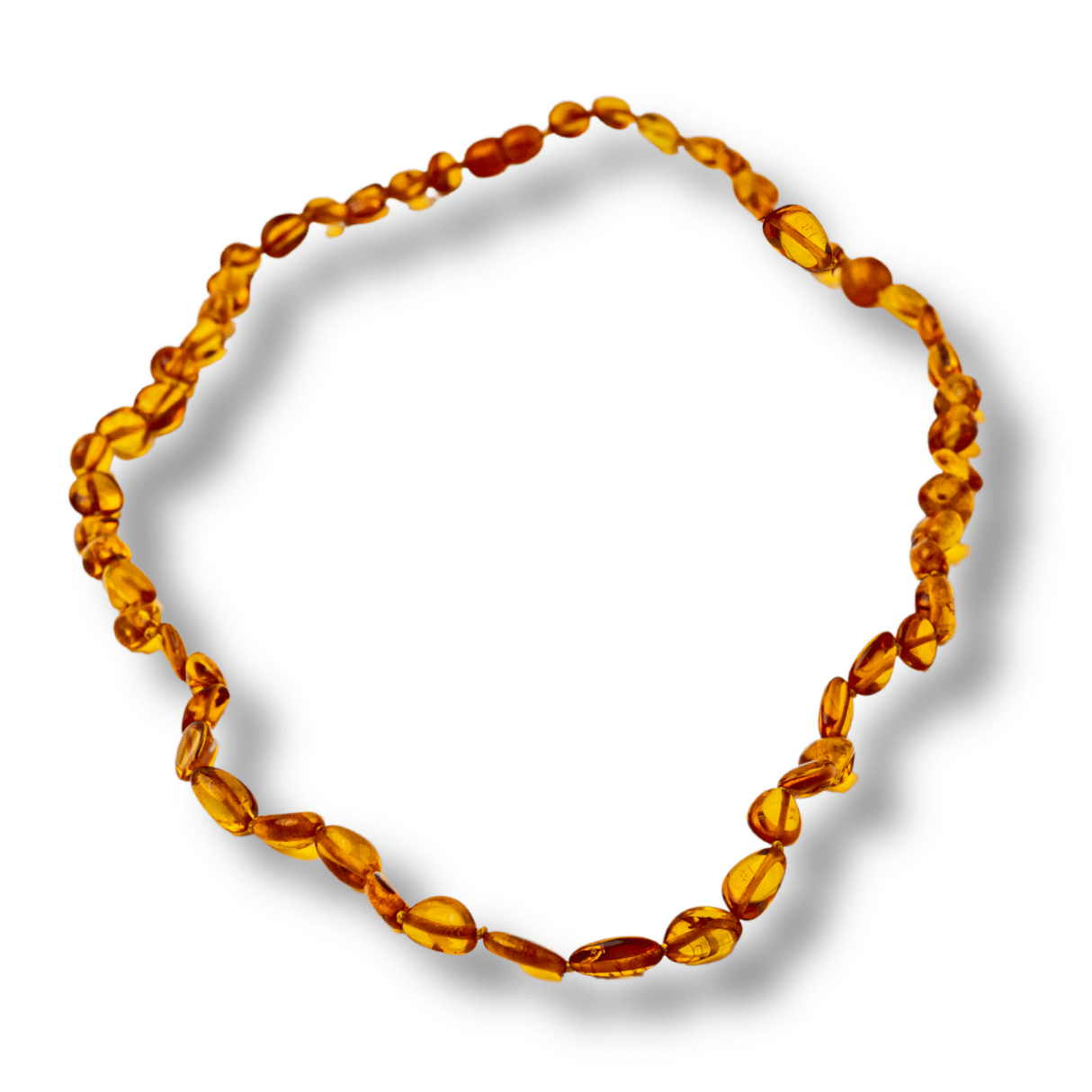 Colier Chihlimbar Natural Auriu - Energie Pozitiva, Calduroasa si Eleganta Organica