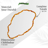 Colier Chihlimbar Natural Auriu - Energie Pozitiva, Calduroasa si Eleganta Organica