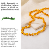Colier Energetic din Chihlimbar Galben Natural - Protectie, Vitalitate si Lumină Calda Interioara