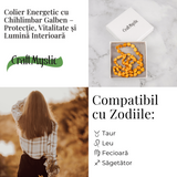 Colier Energetic din Chihlimbar Galben Natural - Protectie, Vitalitate si Lumină Calda Interioara