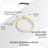 Bratara eleganta cu perle si scoica - Inspirata din adancurile oceanului