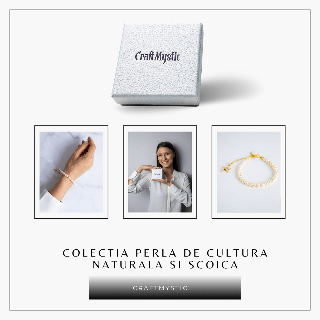 Bratara eleganta cu perle si scoica - Inspirata din adancurile oceanului