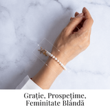 Bratara eleganta cu perle si scoica - Inspirata din adancurile oceanului