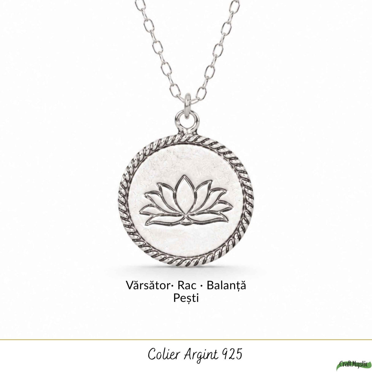 Colier Floare de Lotus din Argint 925 – Echilibru Interior si Renastere Spirituala