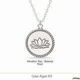 Colier Floare de Lotus din Argint 925 – Echilibru Interior si Renastere Spirituala
