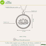 Colier Floare de Lotus din Argint 925 – Echilibru Interior si Renastere Spirituala