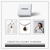 Colier cu Cuart Fumuriu Natural in Forma de Lacrima - Protectie si Echilibru Emotional