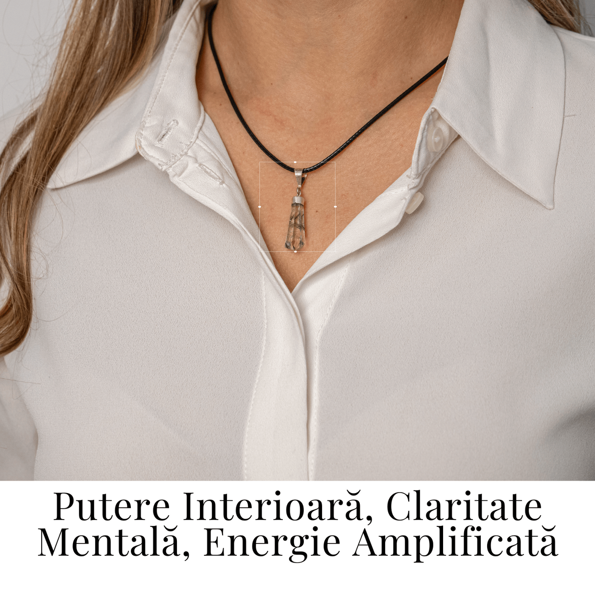 Colier Cuart Rutilat în Varf - Claritate, Putere Interioara si Energie Amplificata
