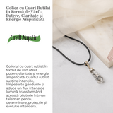 Colier Cuart Rutilat în Varf - Claritate, Putere Interioara si Energie Amplificata