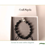 Bratara cu Obsidian Natural si Calut – Protectie, Curaj si Libertate