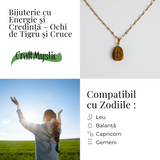 Bijuterie cu Energie si Credinta - Ochi de Tigru si Cruce