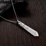 Colier cu pandantiv hexagonal din cristal ametist - O piatra puternica si protectoare, elibereaza stresul si calmeaza emotiile