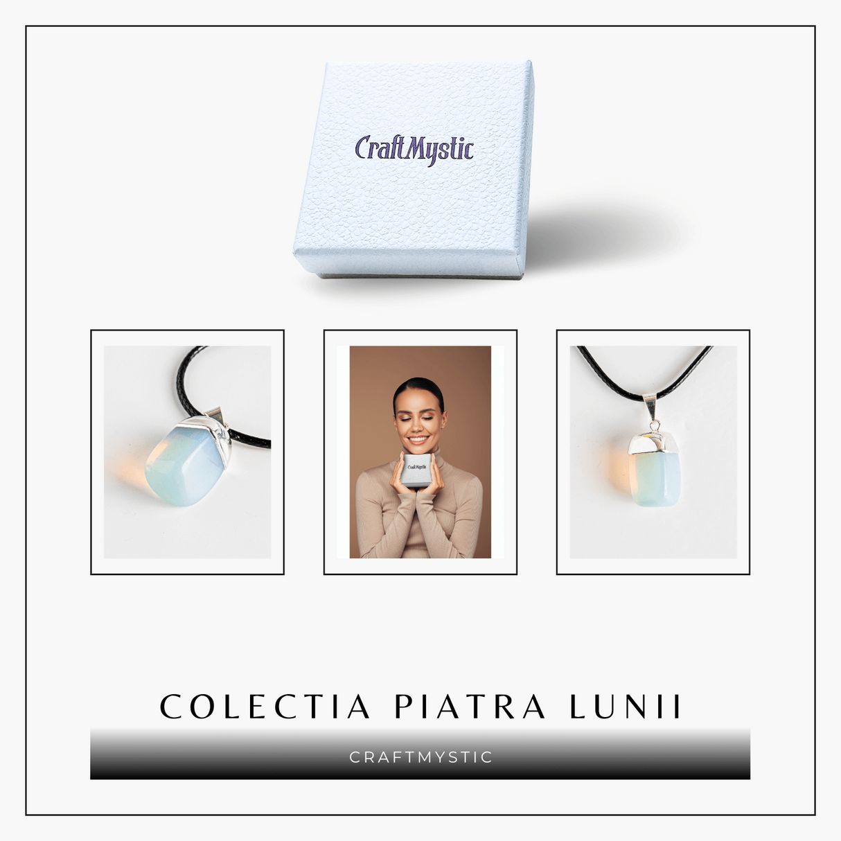 Colier cu piatra rulata de Piatra Lunii - Incredibil echilibru emotional