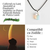 Colier cu piatra rulata de Piatra Lunii - Incredibil echilibru emotional