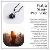 Colier cu Piatra Rulata de Onix Natural - Protectie si Forta