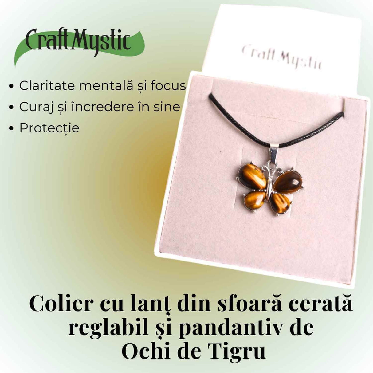 Colier ajustabil fluture cu ametist - Protecție și Eleganță