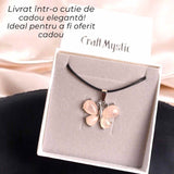 Colier ajustabil fluture cu ametist - Protecție și Eleganță