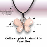Colier ajustabil fluture cu ametist - Protecție și Eleganță
